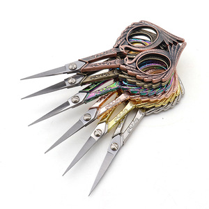 Cross Stitch Embroidery Scissors Stainless Steel Straight Tip Phoenix Design For Home Crafting And Paper Cutting - Product Image 2