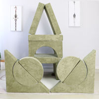 14-teiliges Verspieltes Modulares Schaumstoff-Bauklötzchen-Sofa für Kinder Spielsessel für Kleinkinder Umweltfreundliches Faltbares Sofa für Schlafzimmer/Wohnzimmer