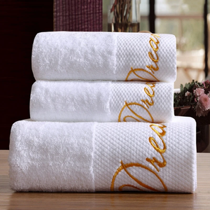 Chất lượng cao in logo tùy chỉnh bông khăn mặt tay khăn đặt khách sạn Khăn tắm - Product Image 4