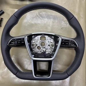 <span class=keywords><strong>Volante</strong></span> de cuero perforado medio inferior plano estilo RS <span class=keywords><strong>SLine</strong></span> personalizado para <span class=keywords><strong>Audi</strong></span> A3 <span class=keywords><strong>A4</strong></span> B7 A6 C7 R8 RS3 A7 RS5 RS6 A8 Q5 Q8 - Product Image 2