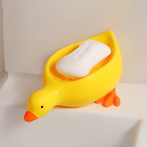 1pc Cute Duck Shaped Plastic Drain Tray Self-<b>Draining</b> Multifunctional Storage <b>Rack</b> Bathroom Accessories with Adjustable Feature - Product Image 4