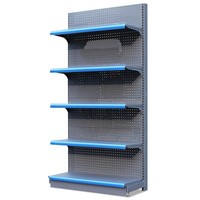 Estantería de exhibición de pared para tiendas minoristas, unidad de estanterías góndola tipo isla de Indonesia, estantería de almacenamiento de acero, estantería de supermercado
