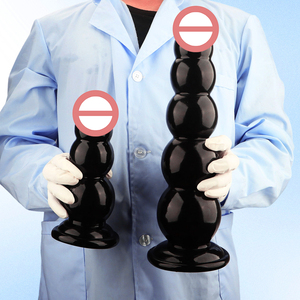 Dildo nero a punta oversize con ventosa, giocattolo sessuale anale per ingresso posteriore, grande a forma di fiore, con imbottitura spessa, morbido per rapporti anali - Product Image 2