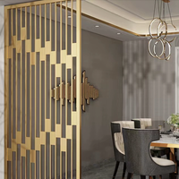 Cloisons décoratives en panneaux métalliques en acier inoxydable pour restaurant, salon, design personnalisé, luxe, transparent