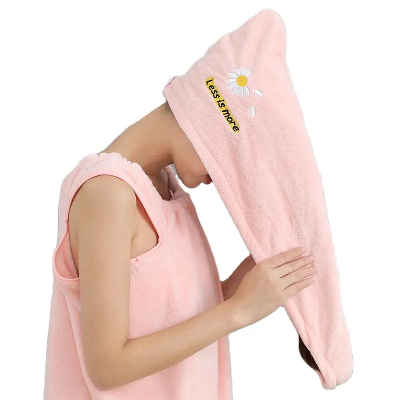 सस्ते थोक त्वरित सुखाने लपेटें Microfiber बाल तौलिया, कस्टम बाल पगड़ी तौलिया लड़की महिलाओं के लिए