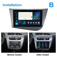 2.5D Ips 9 pulgadas pantalla Android coche reproductor DVD WiFi GPS navegación BT pantalla táctil coche Radio para Seat Leon2 2005-2012 coche ESTÉREO