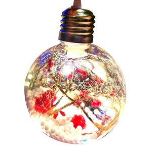 <span class=keywords><strong>Boule</strong></span> décorative LED transparente 2026 avec pomme <span class=keywords><strong>de</strong></span> pin et baies rouges, à piles, pour sapin <span class=keywords><strong>de</strong></span> Noël et fêtes à domicile - Product Image 5