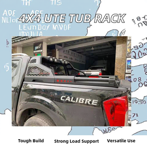 Soporte de escalera de montaje en techo universal Toyota Hilux, <span class=keywords><strong>jaula</strong></span> para bañera Ute de aleación de aluminio con soporte de acero multifunción 4WD 4X4 para coches - Product Image 3