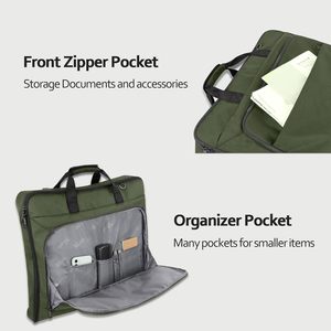 Free Sample Wholesale Promotional Mens Suit <b>Garment</b> Suit Cover <b>Bag</b> Non Woven Zippered <b>Garment</b> <b>Bag</b> With Label Pocket - Product Image 6