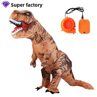Nouveautés : Costume gonflable de Tyrannosaurus Rex pour la Journée de la Terre, accessoires amusants pour fêtes et jeux, cosplay dinosaure adulte en tissu