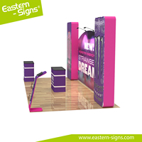 Stand d'exposition en tissu recyclable pour salon professionnel, conception de stand d'exposition pour la fabrication en usine