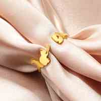 Bagues ouvertes ajustables Myshape en acier inoxydable pour femmes, motif écureuil et graines de melon, bijoux animaux 2024, cadeau d'anniversaire
