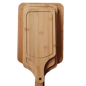 Tabla de cortar de bambú rectangular de 14x33cm, 16x44cm, 22x44cm con asa para cortar pizza, sushi y uso en la cocina. - Product Image 3