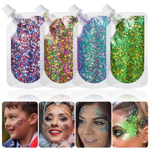 Nuevo Artículo en Venta, Gel Brillante <span class=keywords><strong>de</strong></span> Carnaval, Sin Pegamento, Color Verde, Maquillaje <span class=keywords><strong>de</strong></span> Sirena, Sombra <span class=keywords><strong>de</strong></span> Ojos, Gel Brillante para Cara y Cuerpo - Product Image 1
