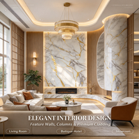 Panneau d'imitation pierre UV du fabricant direct, plaque murale légère et ignifuge pour la rénovation des halls commerciaux