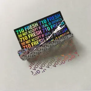 Authentic Tamper Evident Warranty Void Security Seal Tape Laser Holographic foil Anti Fakes Labels Hologram Stickers