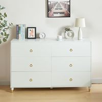 Commode Commode Commode Organisateur Tiroirs de rangement, Commode large avec 6 tiroirs, Commode de rangement pour chambre à coucher