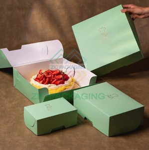 免费设计样品定制迷你蛋糕盒婚礼生日10x10x5 20x20x8 4 6 <span class=keywords><strong>8</strong></span> 10 12 14英寸高蛋糕盒，带窗口标志 - Product Image 3