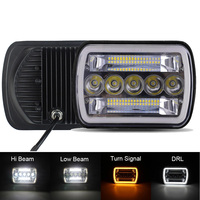 Lumière de travail automobile de 7 pouces, lumière de travail marine à LED, phare carré à LED de 7x6 pouces, lumière automobile tout-terrain
