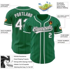Custom Pinstripe Baseball Jersey Button <b>Down</b> Personalized Unisex Adult Breathable Sports Uniform Stitched Name Number Logo - Product Image 3