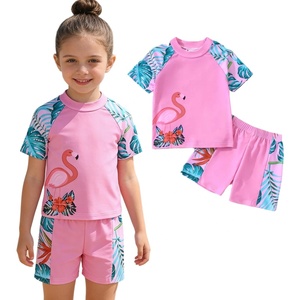 Maillot de bain décontracté 2 pièces pour petites filles (12 mois - 8 ans) - Haut et short - Idéal pour la plage, la natation, le surf, les vacances et les cours - Fabricant - Product Image 4