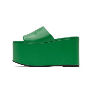 Sandalias de Plataforma Súper Gruesas con Estampado de Cebra para Mujer, Sandalias de Verano de Color Sólido con Tacón Alto y Diseño Moderno - Product Image 1