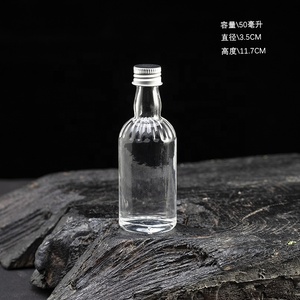Mini bouteilles de liqueur en verre réutilisables de 50 ml avec bouchon à vis en aluminium et impression sérigraphique pour vin, vodka, gin, rhum, tequila et <span class=keywords><strong>whisky</strong></span> - Product Image 5
