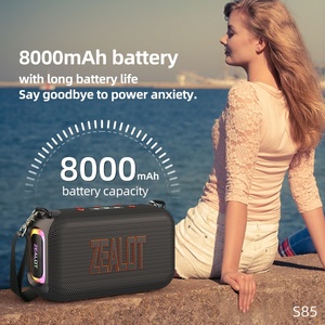 50W 有源便携式户外扬声器 IPX6 防水 大声立体声 重低音 USB/TF/AUX 电池供电 RGB 派对 ZEALOT S-85 - Product Image 4