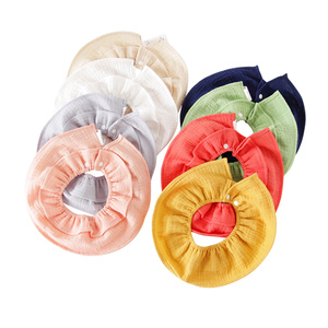 Organique respirant volants bave serviette unisexe garçons filles bébé <span class=keywords><strong>adulte</strong></span> 360 salive bavoir de <span class=keywords><strong>dentition</strong></span> avec bouton- - Product Image 6