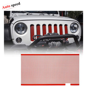 Grelha de malha de alumínio vermelho, inserções para jeep <span class=keywords><strong>wrangler</strong></span> jk 07 + - Product Image 2