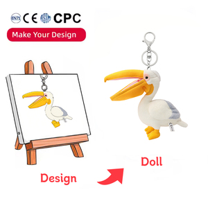 Tùy Chỉnh Chất Lượng Cao Sang Trọng Móc Khóa Chống Thiết Kế Mềm Thú Nhồi Bông Tùy Chỉnh Mini Sang Trọng Keychain - Product Image 2