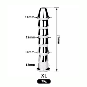 Tapón Uretral de Acero Inoxidable Acanalado FRRK, Juguetes Sexuales para Retrasar la Eyaculación para Hombres, Talla XXL, Productos para Masturbación Masculina - Product Image 6