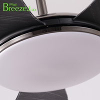 Breezelux 56-Inch 3 Efectos de iluminación LED Ventilador de techo con interruptor de control remoto 5 aspas Diseño tradicional para Baño