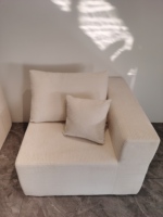 Canapé sectionnel convertible en L, rembourré et compressé sous vide, pour salon moderne et villa, emballé en boîte