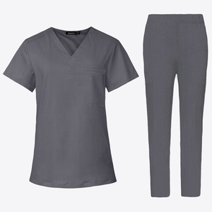 Hospital Diseño Personal Mujeres Médico Scrubs Uniformes Manga Corta Tops Médico Enfermera Scrubs - Product Image 4