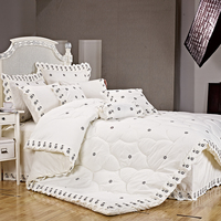 KOSMOS-ropa de cama de polialgodón bordado, juego de edredón de encaje, a la venta