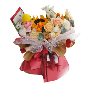 Papel de Regalo con Estampado de Corazón Dorado, Malla de Voile para Ramos de Rosas, Bolsa de Floristería, Tela de Red, Materiales Florales - Product Image 5