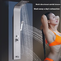Système intelligent de massage de douche de pluie de luxe moderne de bonne qualité 304 Sus Digital Led Panneaux muraux pour douches 3 garanties