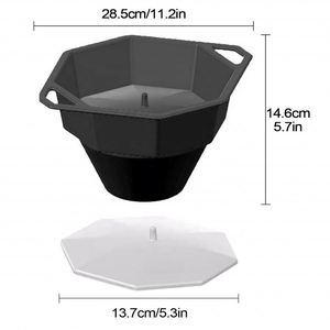 Tazones de Silicona para Palomitas de Maíz, Plegables con Tapa, Color Personalizado, Aptos para Microondas, Reutilizables, Contenedor de Aperitivos para Noches de Cine, Fiestas en Casa, Uso Diario - Product Image 2