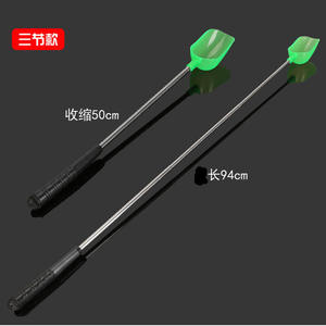 Cuillère à appât télescopique en acier inoxydable, trois sections, longueur réglable, équipement de pêche pour poissons d'eau douce - Product Image 4