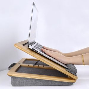 Supporto per Laptop Regolabile in Bambù con Cuscino, Tavolino da Letto per Laptop, iPad, Telefono e <span class=keywords><strong>Computer</strong></span> - Product Image 2