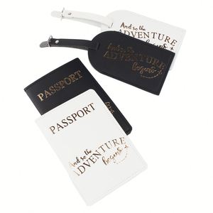 Luxury Slim <b>RFID</b> Blocking Travel Passport Holder Luggage Tag Set PU Leather <b>Wallet</b> Case Brand 10Mm Thickness <b>for</b> <b>Men</b> Women - Product Image 3