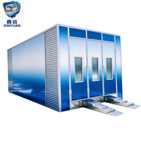 Cabine de peinture automobile à chauffage diesel adaptable pour véhicules spéciaux, porte surdimensionnée pour la rénovation de carrosseries d'ambulances et de camions de pompiers