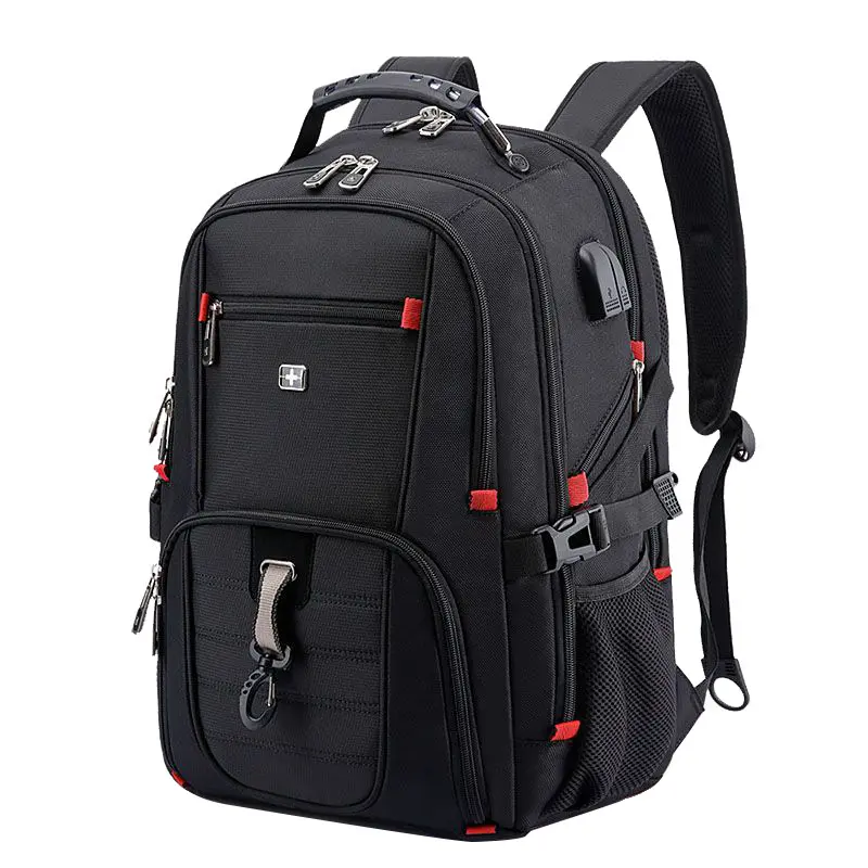 Mochila กระเป๋าเป้ใส่คอมพิวเตอร์สำหรับผู้ชายสไตล์สวิส,กระเป๋าเป้ใส่คอมพิวเตอร์17นิ้วกระเป๋าเดินทางใส่ของได้เยอะกันน้ำได้สำหรับทุกเพศ