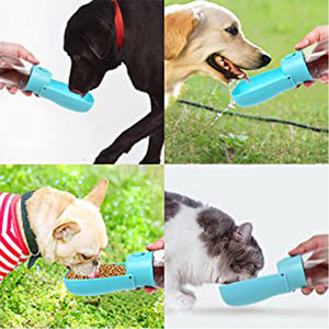 Bouteille d'eau portable pour animaux de compagnie avec pompe pour les voyages, design pliable, matériau plastique, fonctionnement manuel - Product Image 5