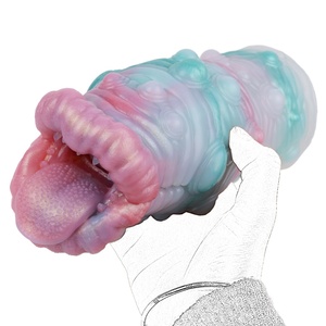 Masturbador Masculino de Silicona G6507 con Forma de Pene de Lombriz Marina Colorida, Vagina Animal Ultra Realista para Hombres, Masturbador de Bolsillo - Product Image 1