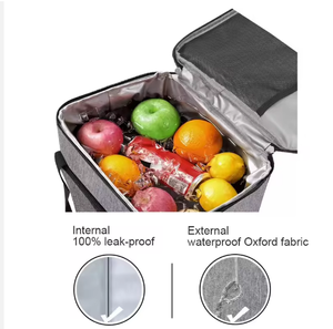 Sac isotherme pour déjeuner personnalisé avec logo, en Oxford 600D, isolé pour le bureau, les voyages, les pique-niques, sac thermique souple, boîte isotherme avec bandoulière - Product Image 4