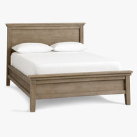 Lit en bois massif au design simple et moderne, meubles de chambre à coucher, lit en bois taille king ou queen