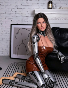 <span class=keywords><strong>Robot</strong></span> IA à livraison rapide avec apprentissage profond, forme corporelle incurvée, accessoire capillaire dégradé gris pour compagnon masculin adulte. - Product Image 3