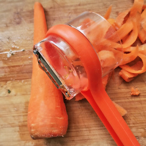 Éplucheur créatif avec boîte de rangement, éplucheur anti-éclaboussures pour fruits et légumes, éplucheur de fruits. - Product Image 2